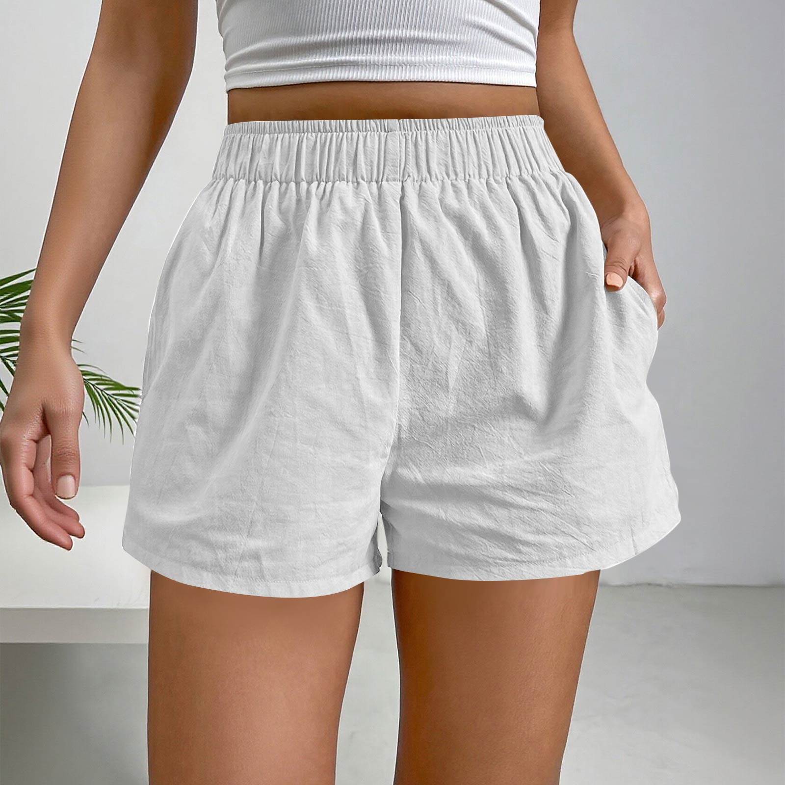 Women’s Casual High Waist Loose Fit Shorts with Elastic Waistband and Side Pockets Lightweight Breathable Fabric M
Women’s Casual High Waist Loose Fit Shorts with Elastic Waistband and Side Pockets Lightweight Breathable Fabric M