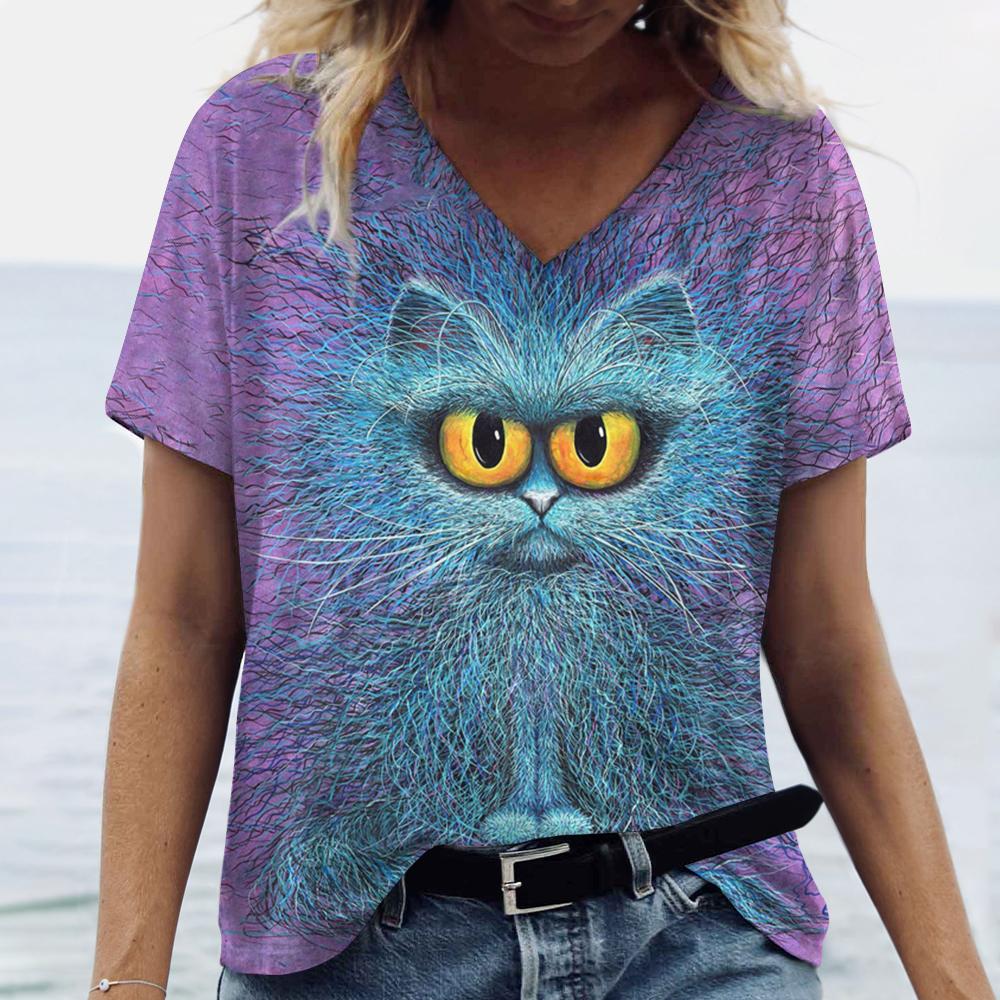 Модная женская футболка, летняя футболка с изображением животных, женская одежда, дизайнерская футболка большого размера с коротким рукавом и V-образным вырезом, блузка, новинка 2024 г. 8XL
Модная женская футболка, летняя футболка с изображением животных, женская одежда, дизайнерская футболка большого размера с коротким рукавом и V-образным вырезом, блузка, новинка 2024 г. 8XL