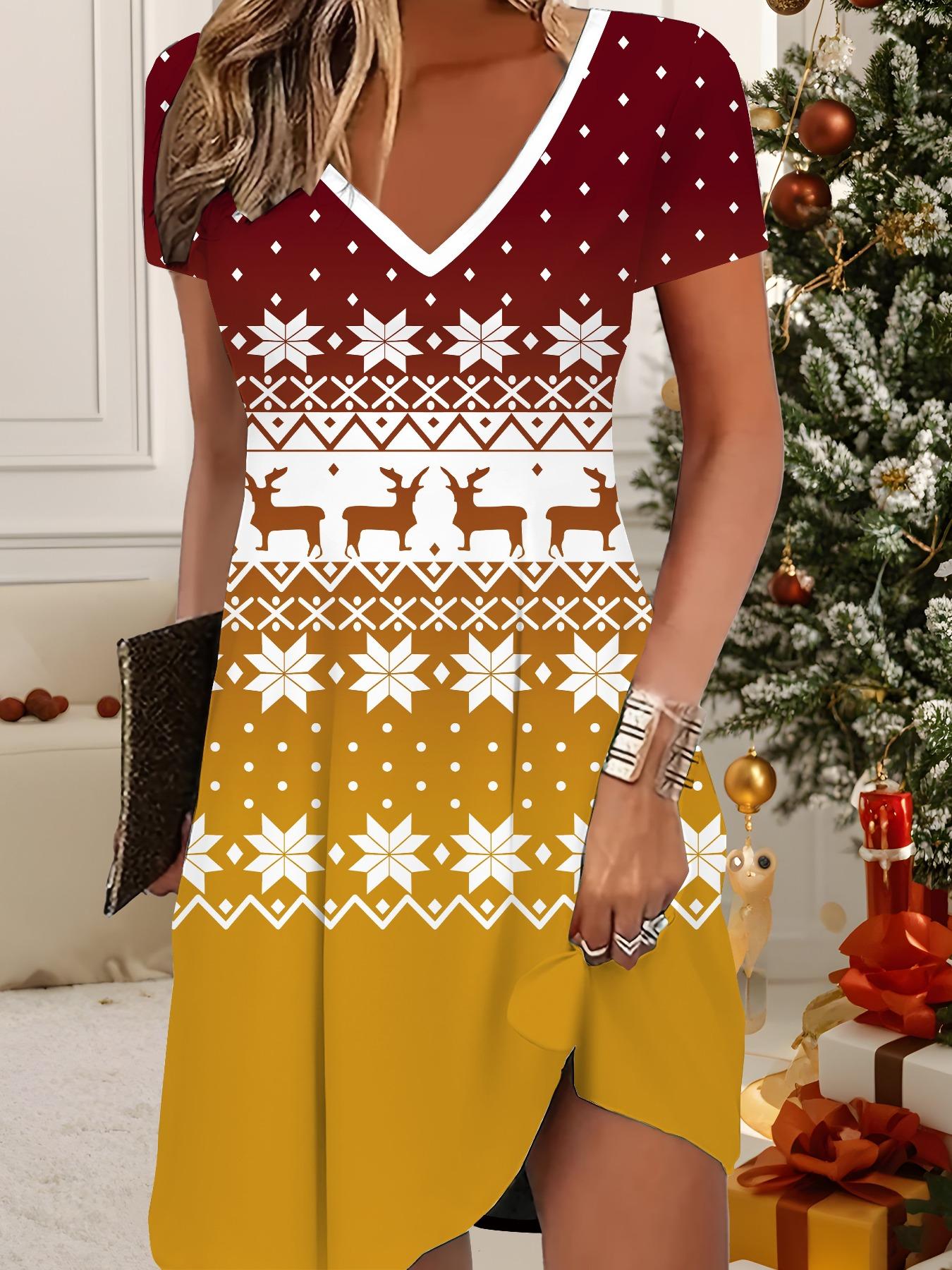 Модное женское платье с V-образным вырезом и коротким рукавом, с принтом рождественского снеговика, сексуальное короткое платье 8XL оранжевый
Модное женское платье с V-образным вырезом и коротким рукавом, с принтом рождественского снеговика, сексуальное короткое платье 8XL оранжевый