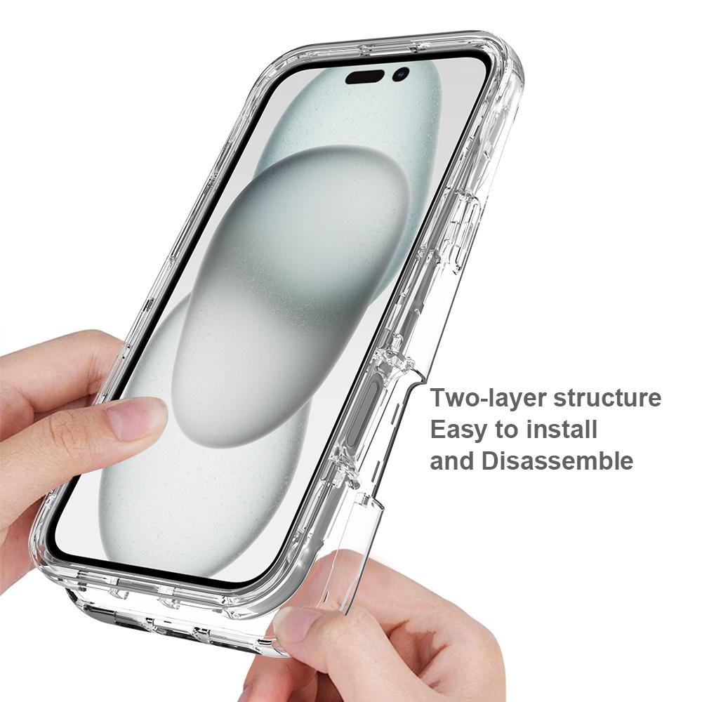 For iPhone 16 Plus Case TPU+PC Full Protection Shockproof Phone Cover with PET Screen Guard Transparent
For iPhone 16 Plus Case TPU+PC Full Protection Shockproof Phone Cover with PET Screen Guard Transparent