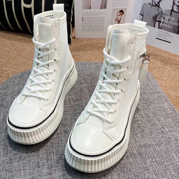 Fashion Summer High Top Women s Shoes Knee High Boots Side Zipper Flats Vulcanized Shoes Lace-Up Comfortable Platform Sneakers 40 белый
Fashion Summer High Top Women s Shoes Knee High Boots Side Zipper Flats Vulcanized Shoes Lace-Up Comfortable Platform Sneakers 40 белый