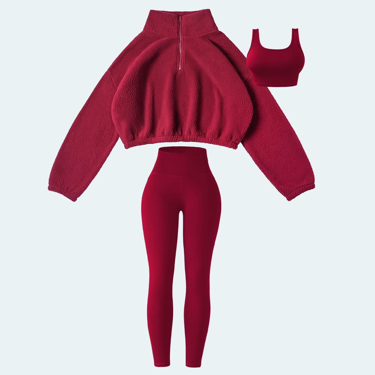Women s Slim-Fit Breathable Yoga Suit: Quick-Dry Three-Piece Set with Bra for Outdoor Fitness. Extra Large вина червоного кольору
Women s Slim-Fit Breathable Yoga Suit: Quick-Dry Three-Piece Set with Bra for Outdoor Fitness. Extra Large вина червоного кольору