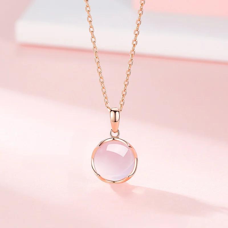 New Temperament Pink Opal Stone Pendant Necklace for Women Cute Sweet Stainless Steel Crystal Collarbone Chain Zircon Colorfast розового золота
New Temperament Pink Opal Stone Pendant Necklace for Women Cute Sweet Stainless Steel Crystal Collarbone Chain Zircon Colorfast розового золота
