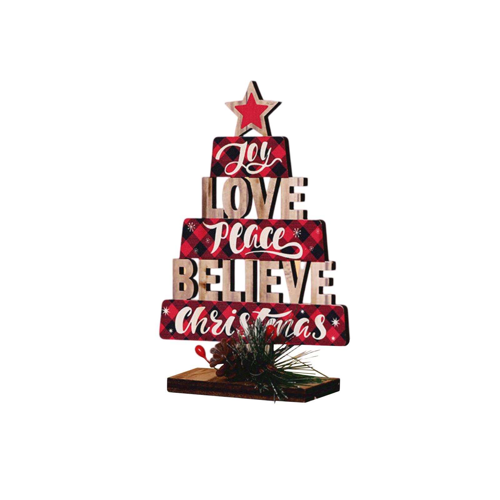 Christmas Wooden Desktop Ornaments Letter Christmas Tree Scene Dress Props Decorations One Size
Christmas Wooden Desktop Ornaments Letter Christmas Tree Scene Dress Props Decorations One Size