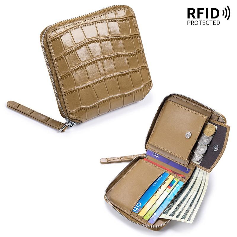Fashion new crocodile pattern short zipper wallet women s first layer cowhide large capacity multi-card wallet change bag
Fashion new crocodile pattern short zipper wallet women s first layer cowhide large capacity multi-card wallet change bag