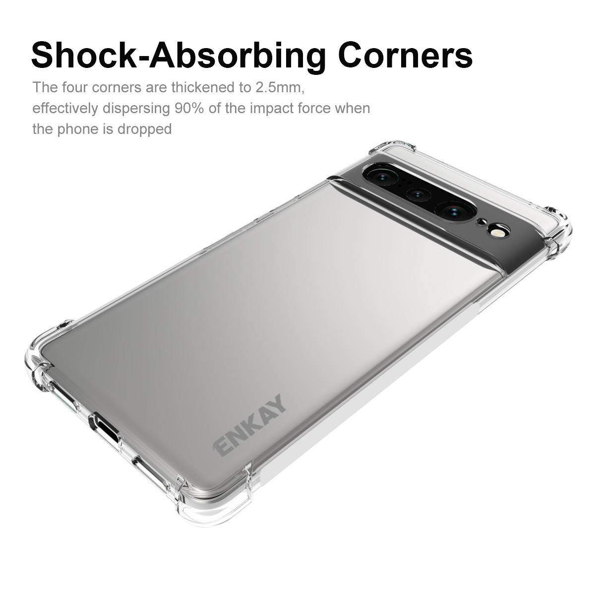 ENKAY HAT PRINCE Crystal Clear Slim Case for Google Pixel 7 Pro 5G Fall Protection TPU Cover Four Corner Enhanced Anti-slip Edge Phone Protector A
ENKAY HAT PRINCE Crystal Clear Slim Case for Google Pixel 7 Pro 5G Fall Protection TPU Cover Four Corner Enhanced Anti-slip Edge Phone Protector A