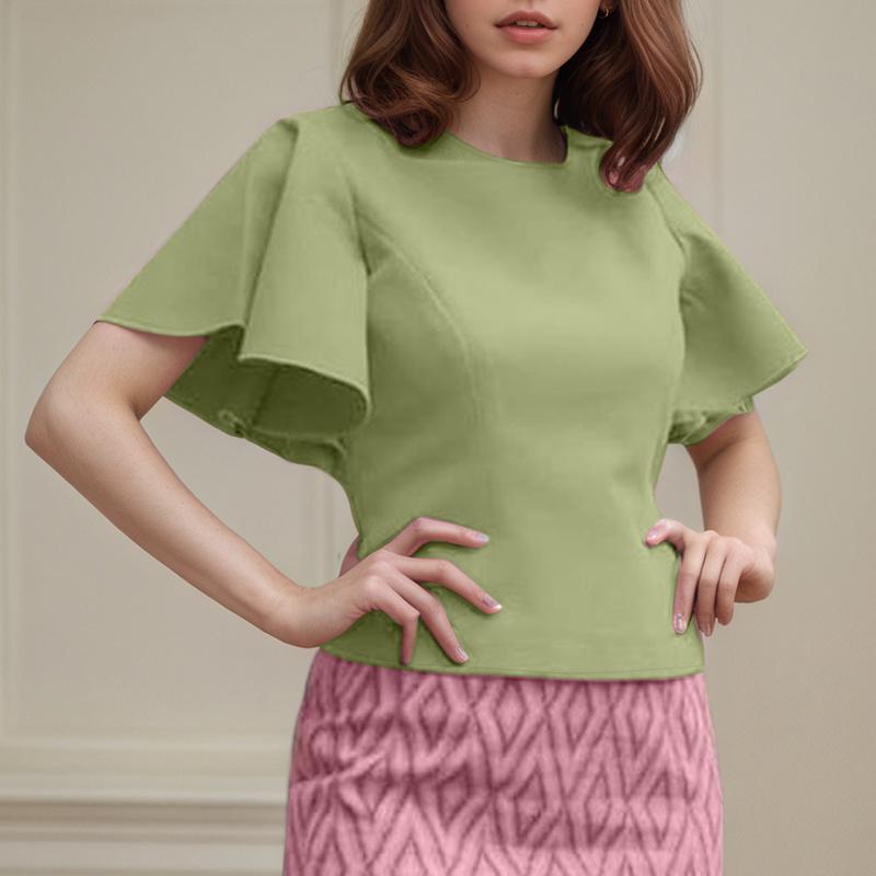 ZANZEA Женская летняя блузка с оборками, с коротким рукавом, свободного кроя, в повседневном стиле 4XL зелёный
ZANZEA Женская летняя блузка с оборками, с коротким рукавом, свободного кроя, в повседневном стиле 4XL зелёный