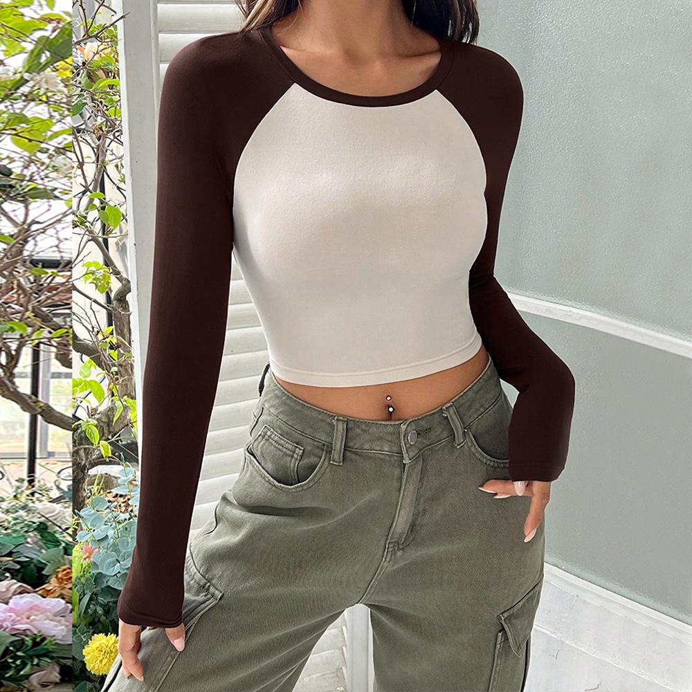 European & American Spicy Girl Color Block Long Sleeve Pullover: 24 Autumn/Winter Slim-Fit Women s Fashion Base Layer XL
European & American Spicy Girl Color Block Long Sleeve Pullover: 24 Autumn/Winter Slim-Fit Women s Fashion Base Layer XL