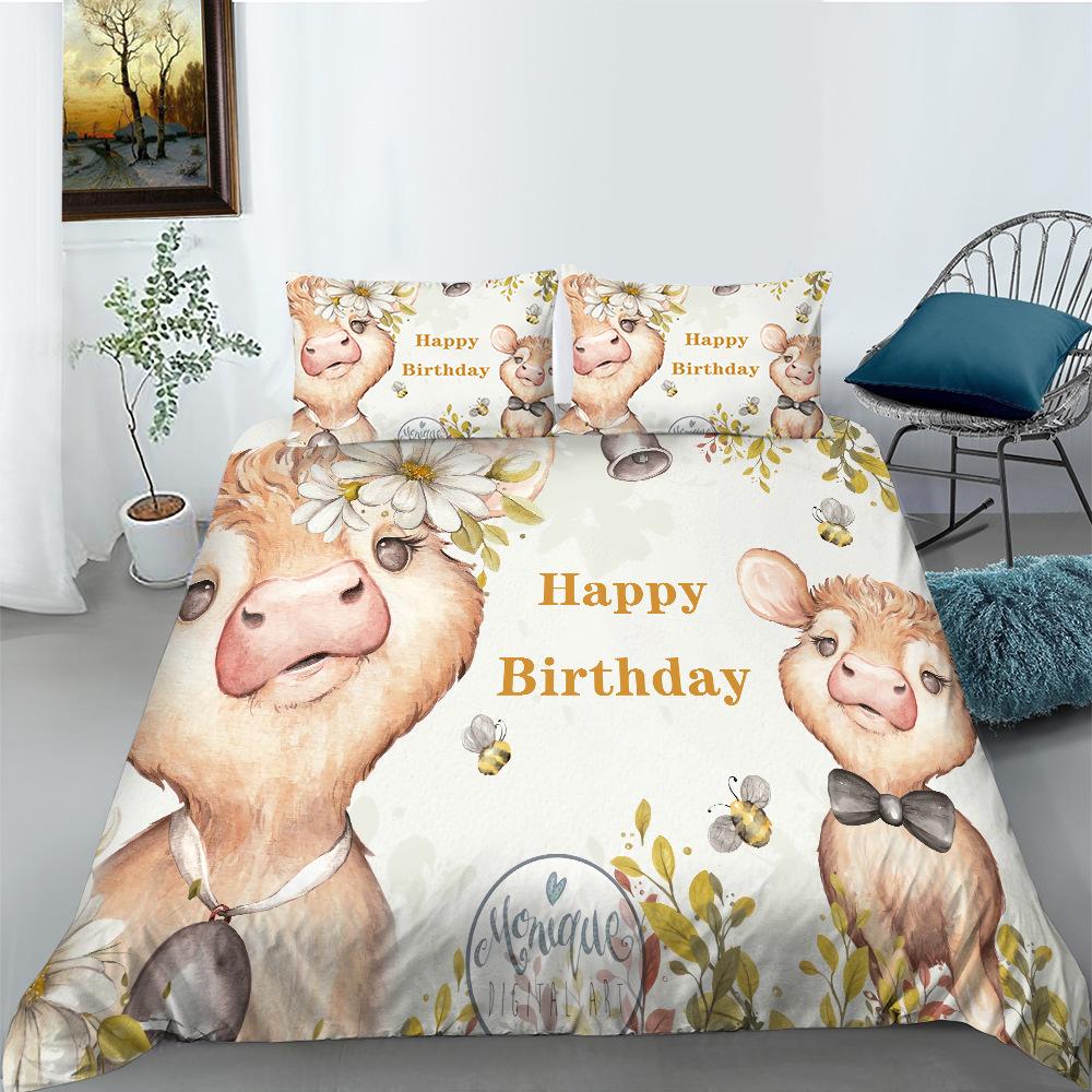 Мультяшное животное Пододеяльник Наволочка Набор из двух или трех предметов Полиэстер Цифровая печать EU single 135*200
Мультяшное животное Пододеяльник Наволочка Набор из двух или трех предметов Полиэстер Цифровая печать EU single 135*200