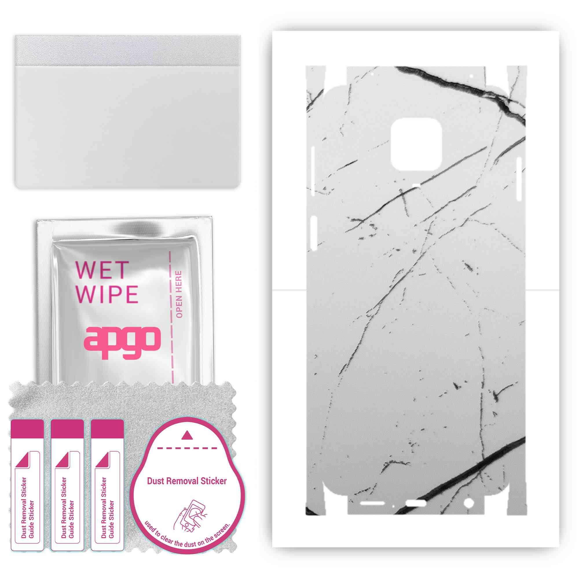 Apgo Protective Skin Sticker for the back+sides compatible with Xiaomi Redmi Note 9S, Full Wrap Film, Foil, Vinyl - Pattern White Marble
Apgo Protective Skin Sticker for the back+sides compatible with Xiaomi Redmi Note 9S, Full Wrap Film, Foil, Vinyl - Pattern White Marble