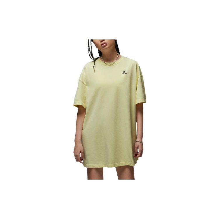 Jordan Logo Solid Color Loose Breathable Round Neck Casual Short Sleeve Dress Women dresses Yellow DO5052-821 S
Jordan Logo Solid Color Loose Breathable Round Neck Casual Short Sleeve Dress Women dresses Yellow DO5052-821 S