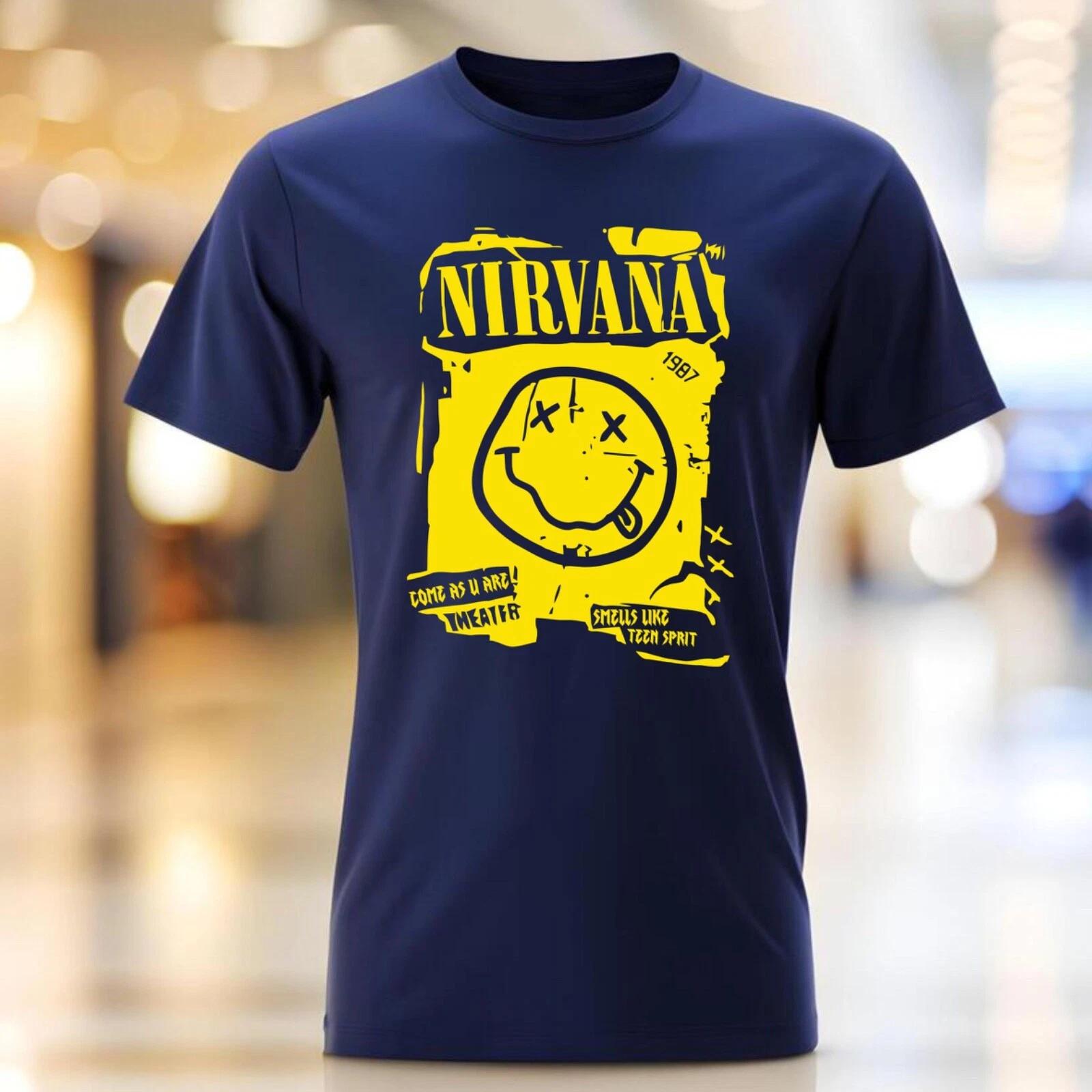 Nirvana T Shirt Happy Face Mens Black Kurt Cobain Rock Merch kids unisex Tee M
Nirvana T Shirt Happy Face Mens Black Kurt Cobain Rock Merch kids unisex Tee M