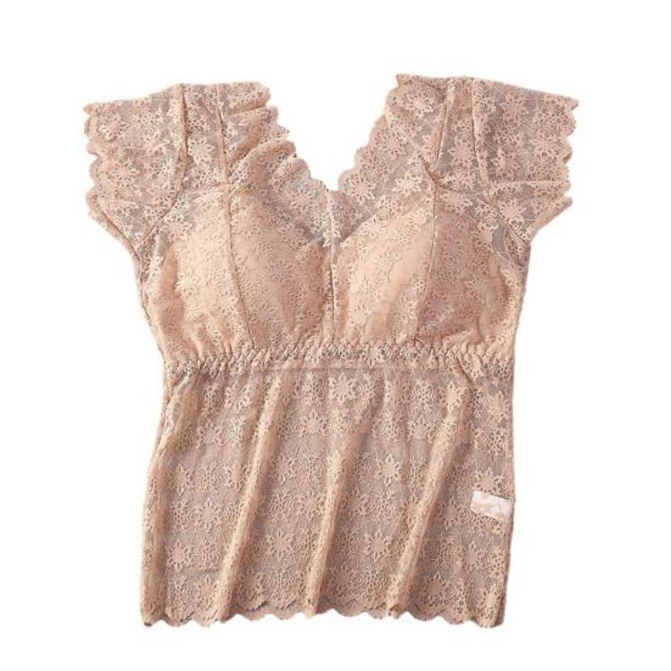 Women Summer Casual Basic Lace Top Floral V Neck Mesh Sheer Short Sleeve Undershirt with Padded Bra Tank XL кавовий
Women Summer Casual Basic Lace Top Floral V Neck Mesh Sheer Short Sleeve Undershirt with Padded Bra Tank XL кавовий