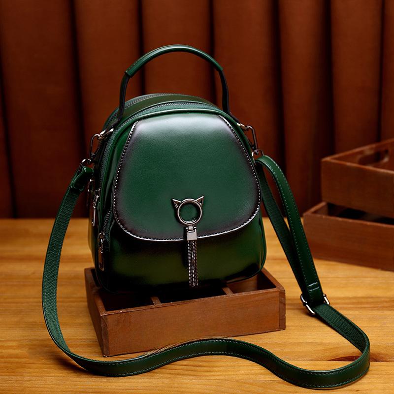 Новый маленький рюкзак, легко сочетающийся, многоцелевой, женская сумка из ретро кожи с масляной восковой пропиткой, корейская версия, сумка через плечо на одно плечо, сумочка
Новый маленький рюкзак, легко сочетающийся, многоцелевой, женская сумка из ретро кожи с масляной восковой пропиткой, корейская версия, сумка через плечо на одно плечо, сумочка