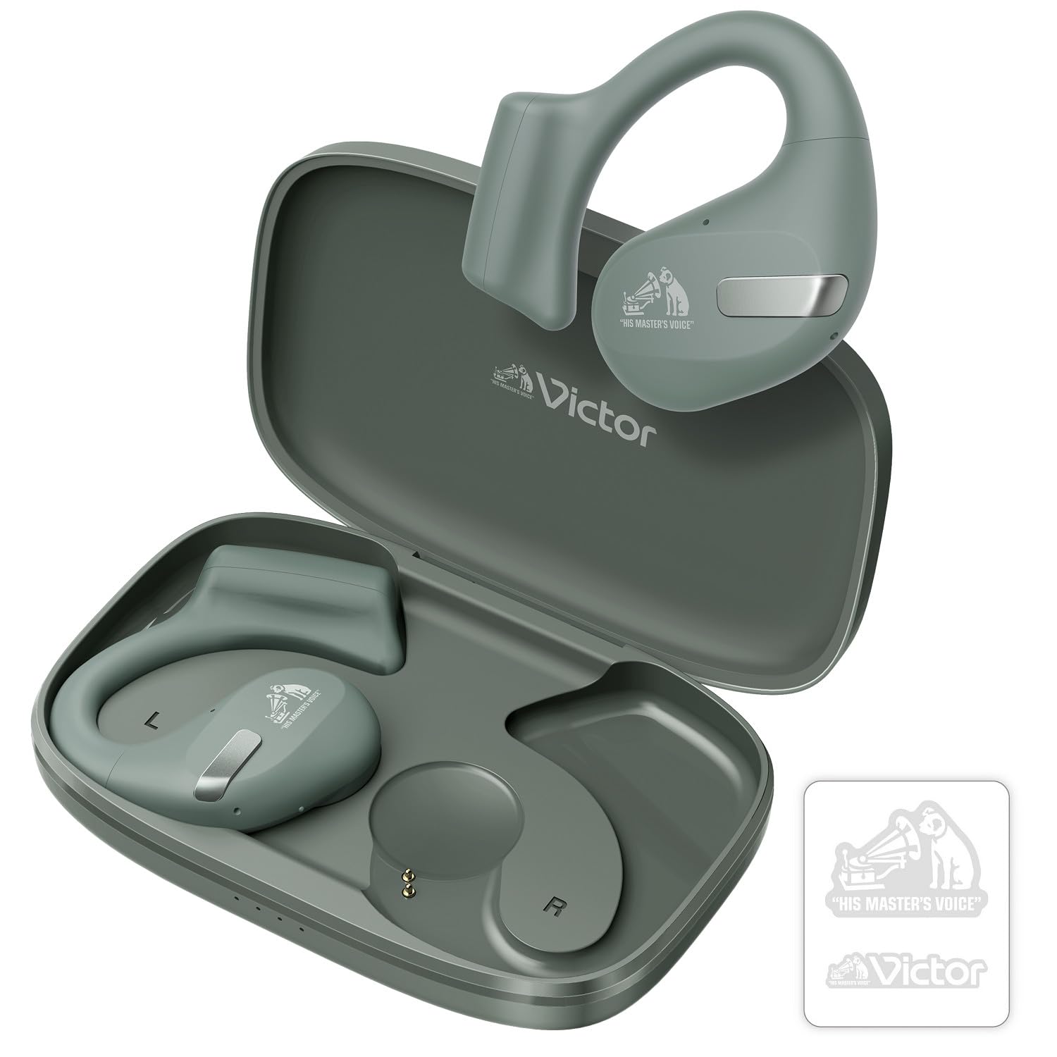 Бездротові навушники JVC Kenwood Victor Bluetooth Open Ear Прослуховування, не закриваючи вуха, гачок для вух До 38 годин відтворення Мікрофон у комплекті
Бездротові навушники JVC Kenwood Victor Bluetooth Open Ear Прослуховування, не закриваючи вуха, гачок для вух До 38 годин відтворення Мікрофон у комплекті
