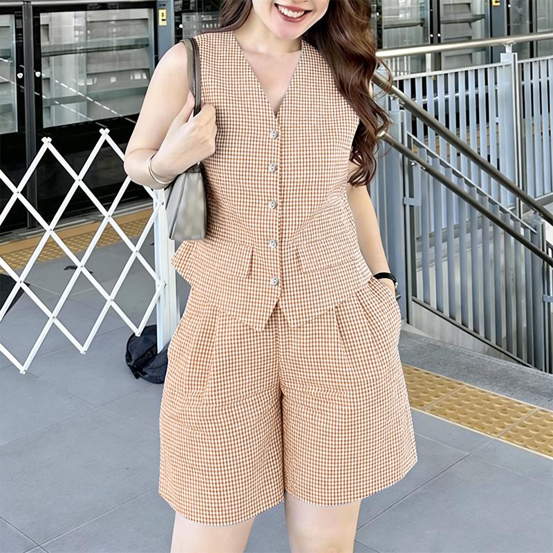 ZANZEA Women Sleeveless Vest Tops and Shorts Plaid Print Two Piece Suit Sets 2XL
ZANZEA Women Sleeveless Vest Tops and Shorts Plaid Print Two Piece Suit Sets 2XL