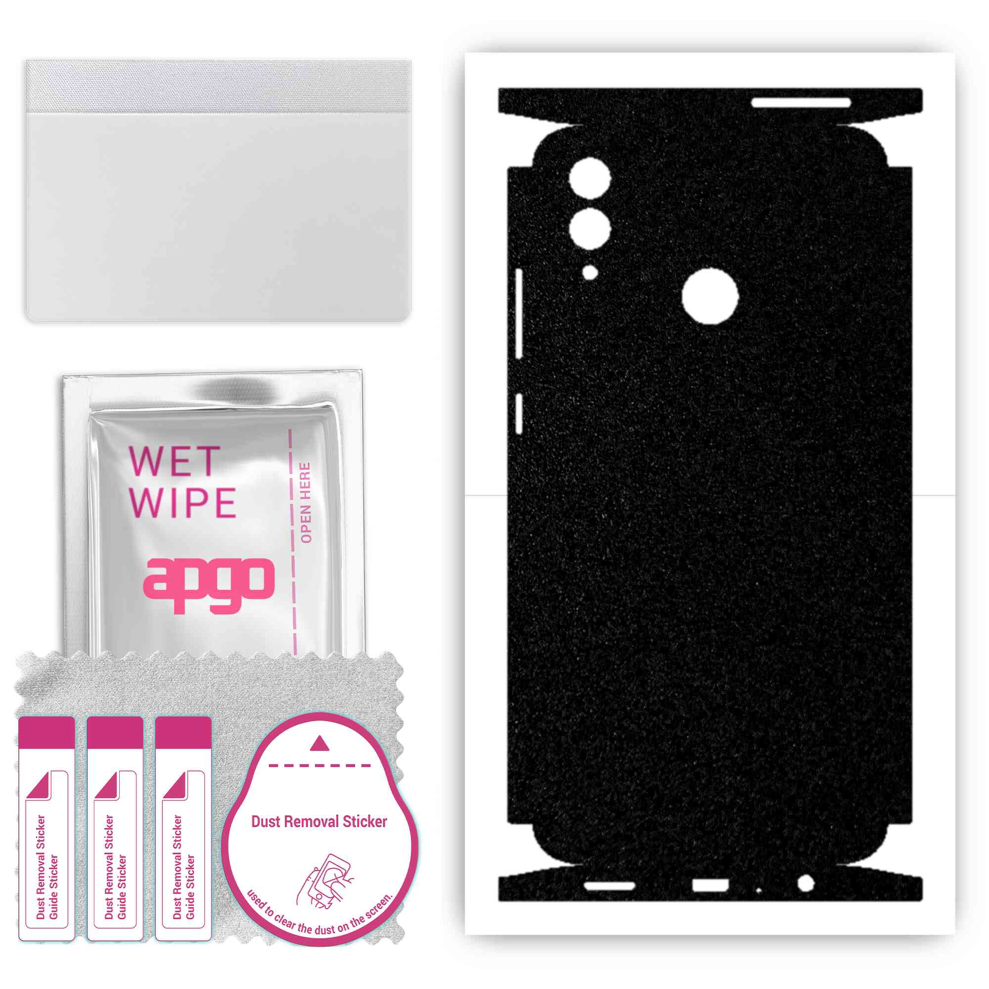 apgo Protective Skin Sticker for the back+sides compatible with Honor 10 Lite, Full Wrap Film, Foil, Vinyl - Pattern Matte Black
apgo Protective Skin Sticker for the back+sides compatible with Honor 10 Lite, Full Wrap Film, Foil, Vinyl - Pattern Matte Black
