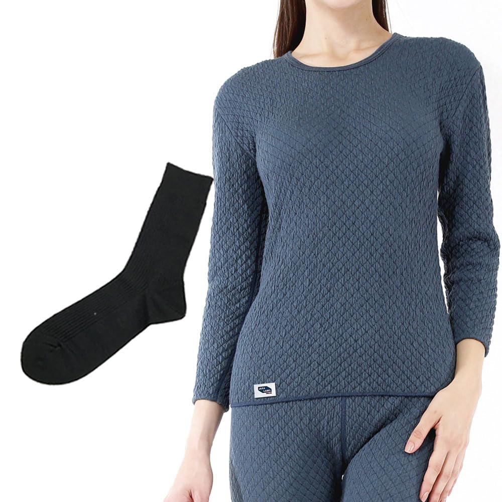 Qomolangma Футболка с длинным рукавом и круглым вырезом и носки Hidamari Размер LL Комплект женский из здорового волокна для холодной погоды, (Бюст 93-101см), QMS823, Qomolangma88,
Qomolangma Футболка с длинным рукавом и круглым вырезом и носки Hidamari Размер LL Комплект женский из здорового волокна для холодной погоды, (Бюст 93-101см), QMS823, Qomolangma88,