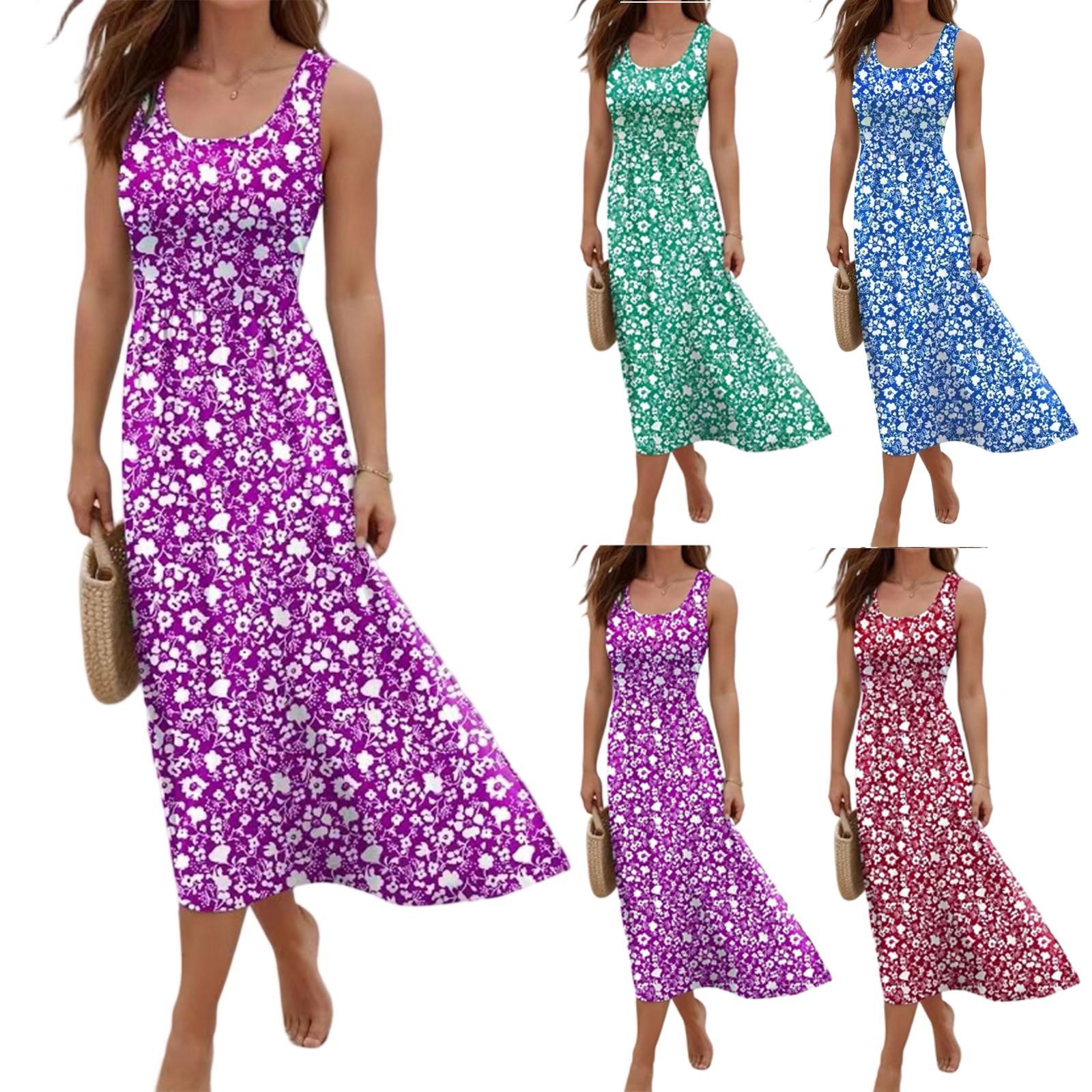 Women s Printed Camisole Sleeveless Comfortable Beach Vacation Dress S синій
Women s Printed Camisole Sleeveless Comfortable Beach Vacation Dress S синій
