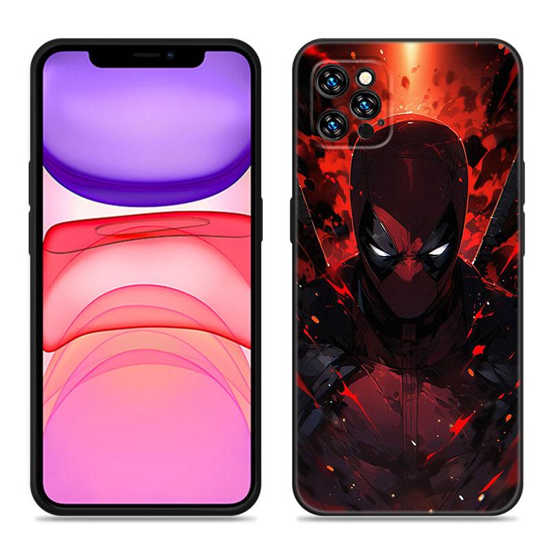 Крутой чехол для телефона Deadpool для Apple iPhone 12 13 Mini 11 14 15 Pro Max 7 8 Plus X XR XS SE 2020 2022 черный силиконовый чехол iPhone X (XS)