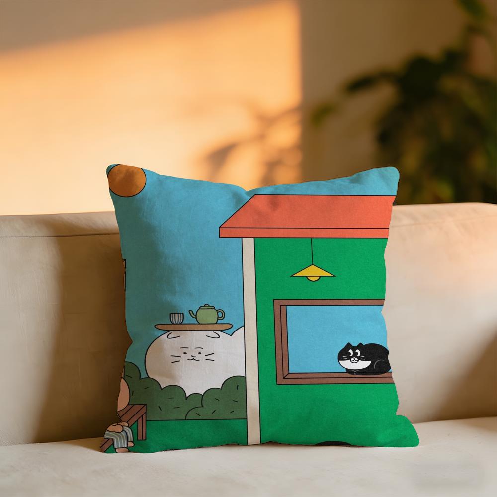 Cat Daily Life Illustrations Cushion Cover Cozy Velvet Throw PillowSoft Warm Cushion For Sofa Bed 30x30 cm
Cat Daily Life Illustrations Cushion Cover Cozy Velvet Throw PillowSoft Warm Cushion For Sofa Bed 30x30 cm