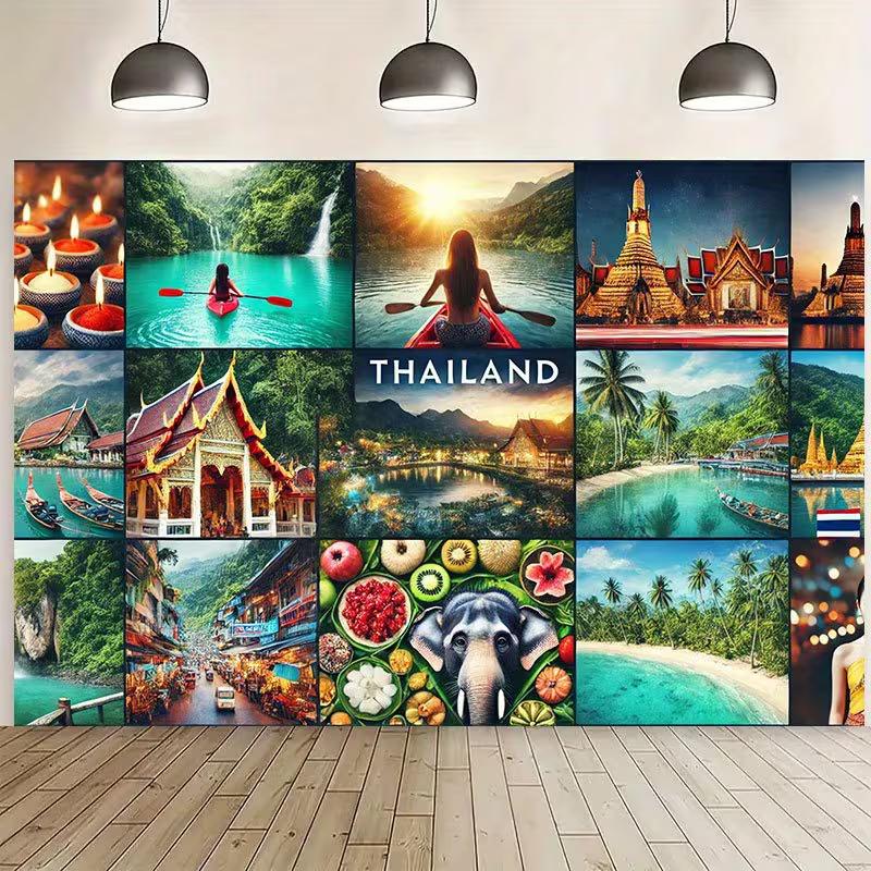 2D Whimsical Thai Landmark Montage Backdrop Aesthetic Vacation Photo Prop 47.2x31.5inch/120*80cm
2D Whimsical Thai Landmark Montage Backdrop Aesthetic Vacation Photo Prop 47.2x31.5inch/120*80cm