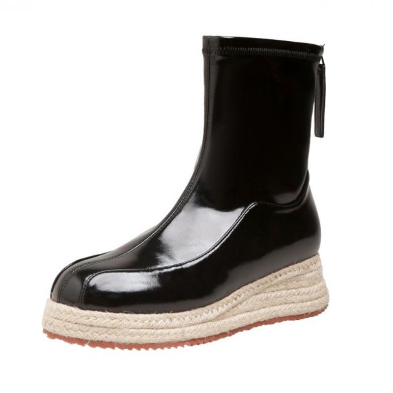 Novelty Woven Platform Boots Women Fashion Black Patent Leather Zipper Design Ankle Boots Women Comfort Soft Leather Modern Boot 40 чорний
Novelty Woven Platform Boots Women Fashion Black Patent Leather Zipper Design Ankle Boots Women Comfort Soft Leather Modern Boot 40 чорний