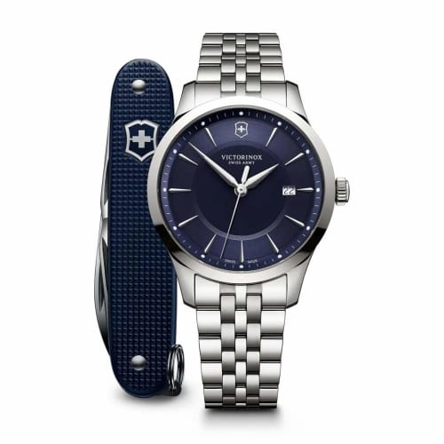 VICTORINOX ALLIANCE Watch, Stainless Steel Case (316L), Blue Dial, Stainless Steel Bracelet, Multi-Tool Set, 241802.1
VICTORINOX ALLIANCE Watch, Stainless Steel Case (316L), Blue Dial, Stainless Steel Bracelet, Multi-Tool Set, 241802.1