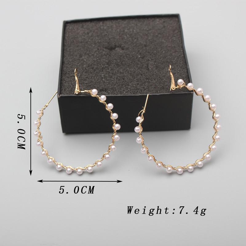 Temperament Geometry Hoop Earrings Trendy Imitation Pearl Round Circle Statement Earrings for Women Wedding Party Zircon Gift
Temperament Geometry Hoop Earrings Trendy Imitation Pearl Round Circle Statement Earrings for Women Wedding Party Zircon Gift
