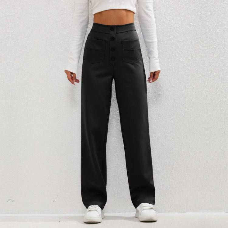 High Waist Casual Straight Leg Pants Womens Work Pants Elastic Button Business Trousers With Multiple Pockets L чорний
High Waist Casual Straight Leg Pants Womens Work Pants Elastic Button Business Trousers With Multiple Pockets L чорний
