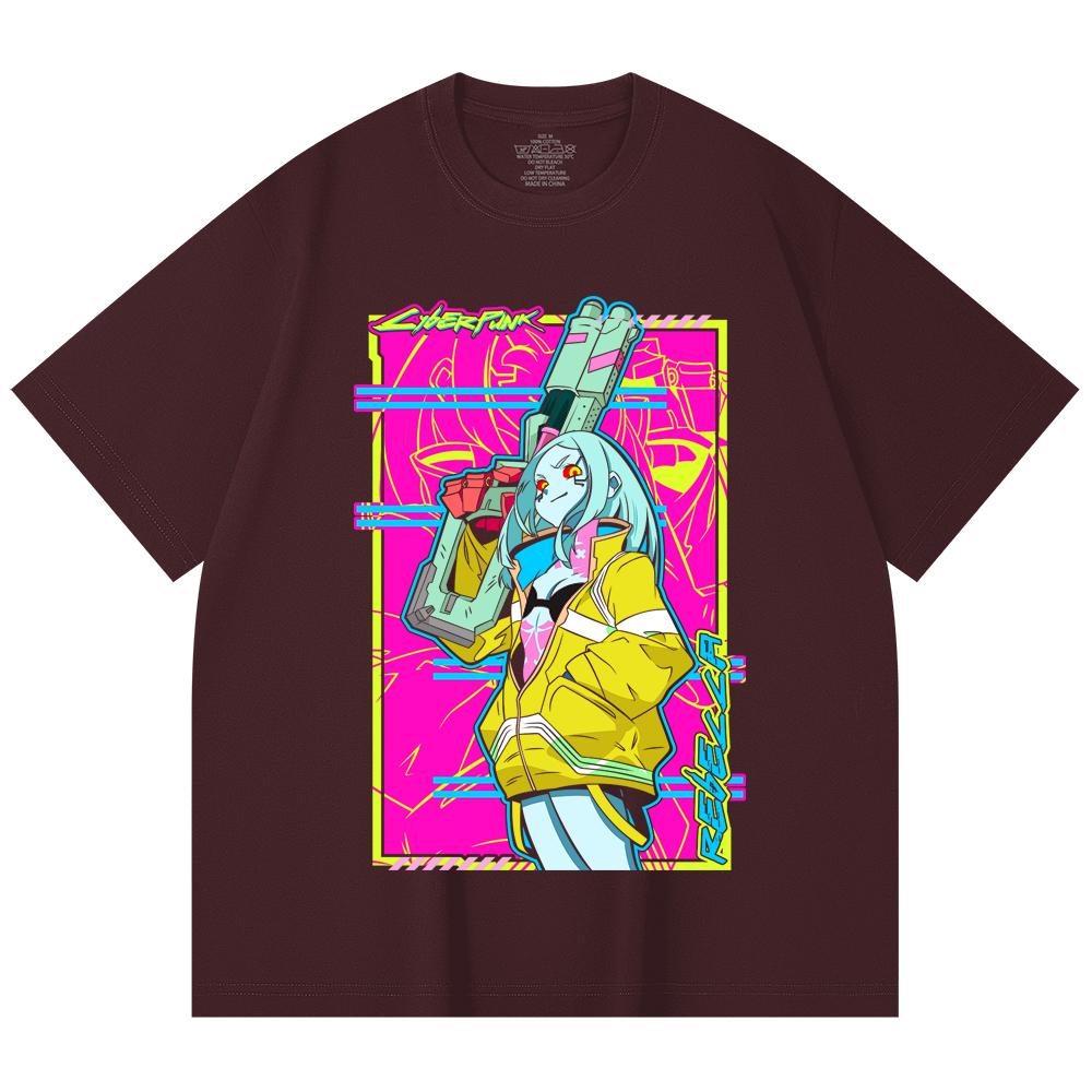 230 Gsm 100% Cotton Cyberpunk Edgerunners V6 Rebecca Print Unisex Heavy Cotton T Shirt 2XL вина червоного кольору
230 Gsm 100% Cotton Cyberpunk Edgerunners V6 Rebecca Print Unisex Heavy Cotton T Shirt 2XL вина червоного кольору
