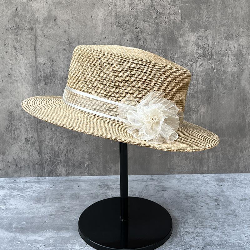 French Straw Flat Top Hat Elegant Retro Flower Face Small Visor Female Sweet Seaside Vacation Hat M(56-58cm)
French Straw Flat Top Hat Elegant Retro Flower Face Small Visor Female Sweet Seaside Vacation Hat M(56-58cm)