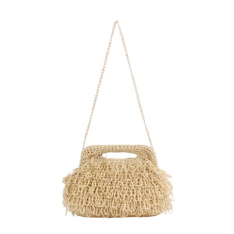New Paper Rope Handmade Woven Bag for Women Fashionable Tassel Handbag Vacation Leisure Style Seaside Beach Bag
New Paper Rope Handmade Woven Bag for Women Fashionable Tassel Handbag Vacation Leisure Style Seaside Beach Bag