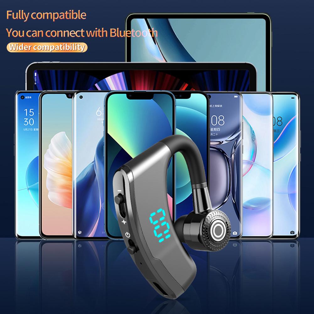 V9S Business Style Bluetooth-compatible Single Ear Headset LED Display Wireless Headphone Earphone with Battery Charging Case Black
V9S Business Style Bluetooth-compatible Single Ear Headset LED Display Wireless Headphone Earphone with Battery Charging Case Black