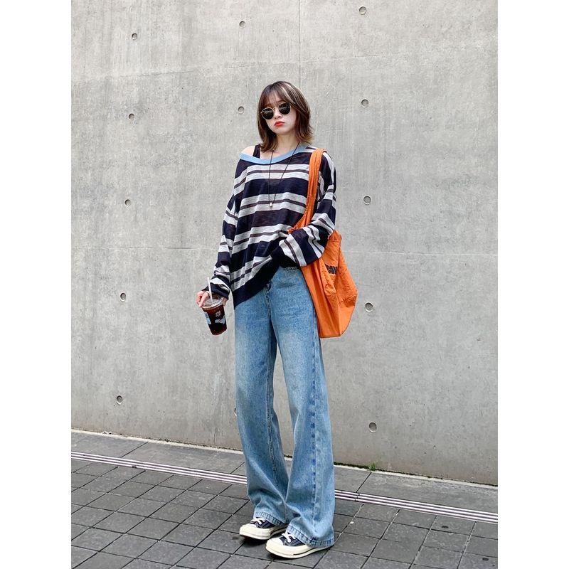 Old MIJIA Summer round Neck Stripes Thin Type Sunscreen Blouse Women 2025 New Arrival off-the-Shoulder Long Sleeves Lazy Top As shown in the figure One size
Old MIJIA Summer round Neck Stripes Thin Type Sunscreen Blouse Women 2025 New Arrival off-the-Shoulder Long Sleeves Lazy Top As shown in the figure One size