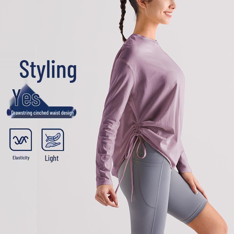 Women s Loose Fit Quick-Dry Drawstring Long Sleeve Sports Top for Running and Yoga L Лляний/синій
Women s Loose Fit Quick-Dry Drawstring Long Sleeve Sports Top for Running and Yoga L Лляний/синій