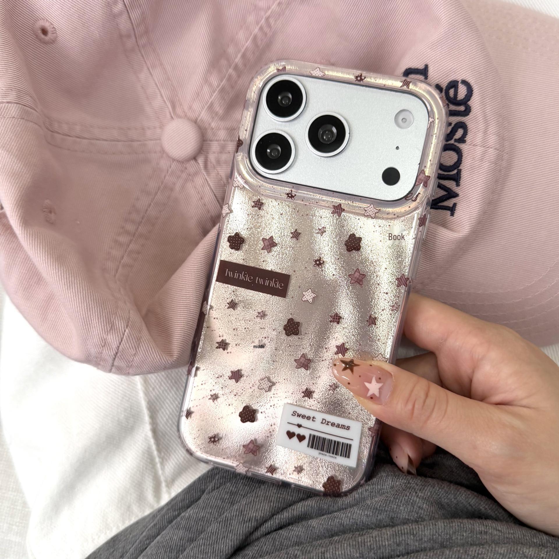 Korean Style Pink Brown Star iPhone 17 Pro Drop-Proof Protective Case, Compatible with iPhone 16PM/15/14/13. iPhone 17
Korean Style Pink Brown Star iPhone 17 Pro Drop-Proof Protective Case, Compatible with iPhone 16PM/15/14/13. iPhone 17