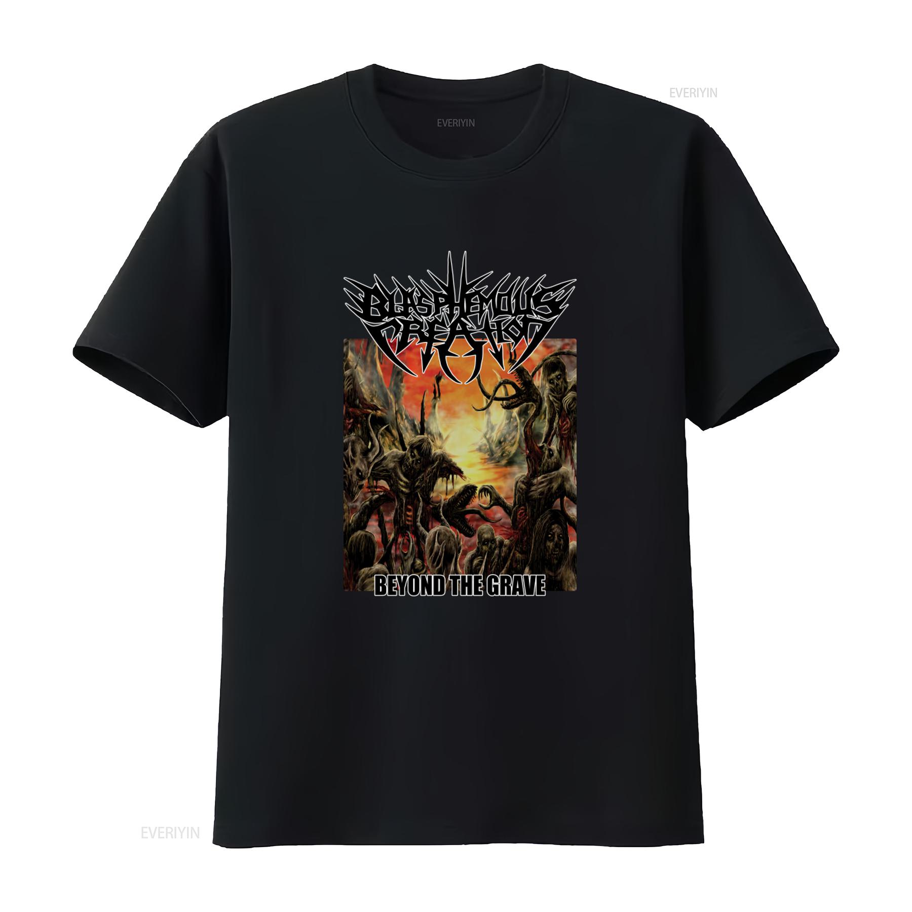 BLASPHEMOUS CREATION Beyond The Grave T Shirt New Design with Dark Horror Themed Artwork vintage Washed designer clothes 4XL
BLASPHEMOUS CREATION Beyond The Grave T Shirt New Design with Dark Horror Themed Artwork vintage Washed designer clothes 4XL