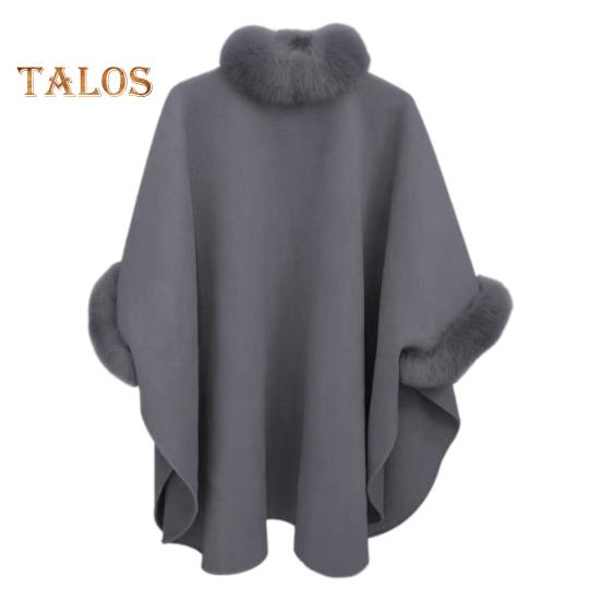 Женское зимнее пальто-накидка с рукавами «летучая мышь» Толстая шаль Свободный воротник-стойка Однотонный декор из искусственного меха Теплая повседневная одежда для работы и отдыха на открытом воздухе Пончо 3XL серый
Женское зимнее пальто-накидка с рукавами «летучая мышь» Толстая шаль Свободный воротник-стойка Однотонный декор из искусственного меха Теплая повседневная одежда для работы и отдыха на открытом воздухе Пончо 3XL серый