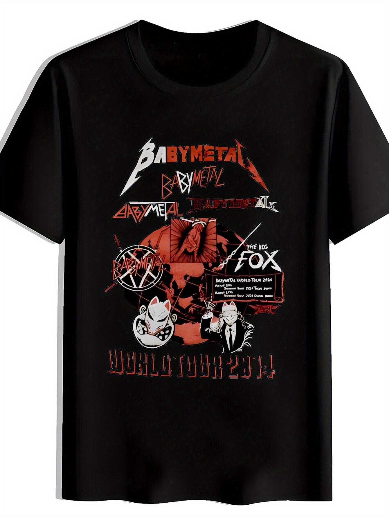 Black BABYMETAL Graphic T-shirt - Vintage Rock Band Design with Thunderbolt XXXXL
Black BABYMETAL Graphic T-shirt - Vintage Rock Band Design with Thunderbolt XXXXL