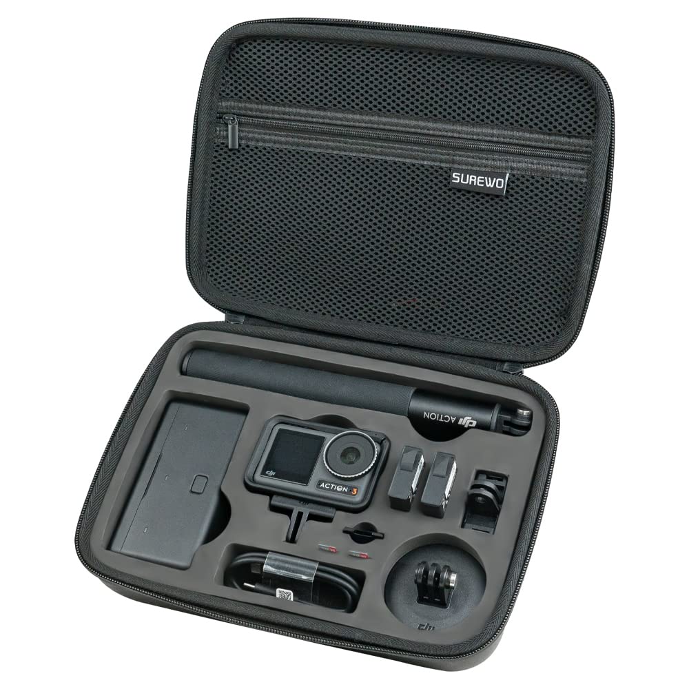 Поверхнева водонепроникна сумка SUREWO DJI Osmo Action 5 Pro Carry Travel Carry Bag, сумісна з сумкою для аксесуарів DJI OsmoAction 5 Expedition Set, Pro/4/3
Поверхнева водонепроникна сумка SUREWO DJI Osmo Action 5 Pro Carry Travel Carry Bag, сумісна з сумкою для аксесуарів DJI OsmoAction 5 Expedition Set, Pro/4/3