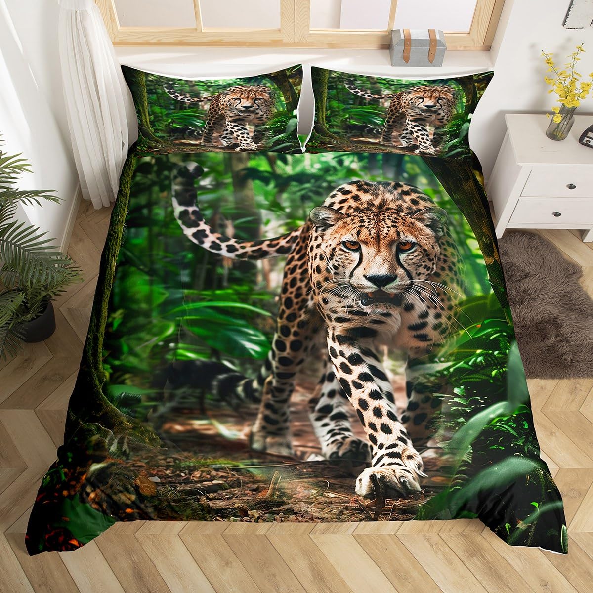 Cheetah Duvet Cover Animal Theme Bedding Set Bedding Set for Girls Boys Comforter Cover Queen King Size Single Twin No Comforter EU King(240x220cm)
Cheetah Duvet Cover Animal Theme Bedding Set Bedding Set for Girls Boys Comforter Cover Queen King Size Single Twin No Comforter EU King(240x220cm)