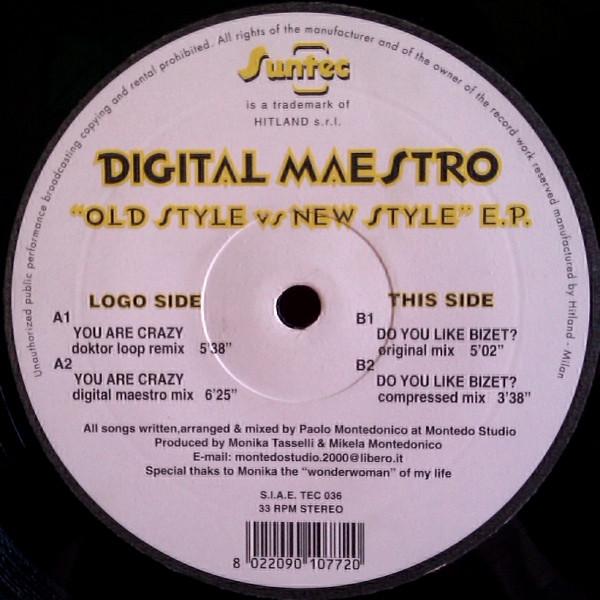 12inch Record DIGITAL MAESTRO - Old Style vs New Style E.P. TEC036 Suntec 2001 Italy Dance & Electronica Used
12inch Record DIGITAL MAESTRO - Old Style vs New Style E.P. TEC036 Suntec 2001 Italy Dance & Electronica Used