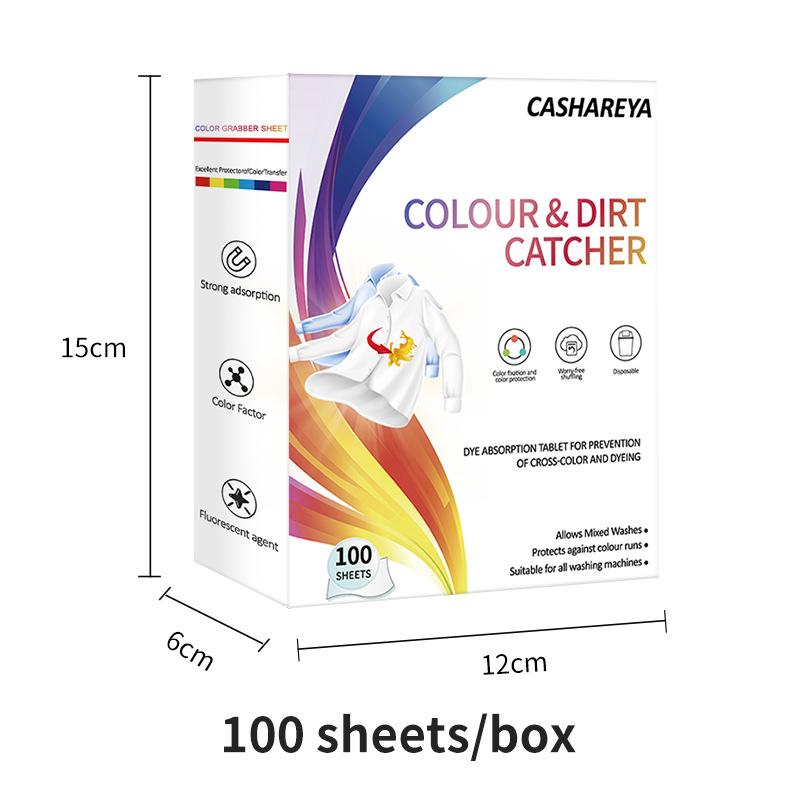 100 Pieces of Color Absorbing Film To Prevent Cross Dyeing of Clothes, Mixed Washing of Light and Dark Clothes To Prevent Dyeing
100 Pieces of Color Absorbing Film To Prevent Cross Dyeing of Clothes, Mixed Washing of Light and Dark Clothes To Prevent Dyeing