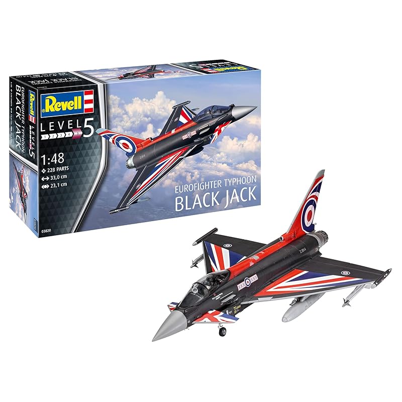 German level (Revell) 1/48 british air force euro fighter typhoon black jack plastic model 03820 Molding color
German level (Revell) 1/48 british air force euro fighter typhoon black jack plastic model 03820 Molding color