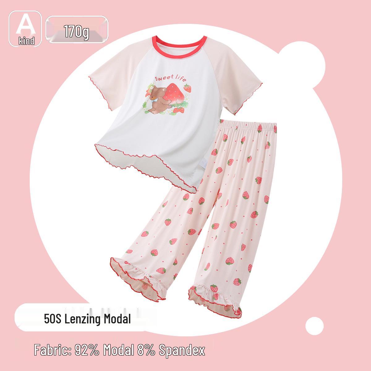 Girls Summer Modal Pajama Set - Cute & Lightweight Homewear for Air Conditioning 140 (125-135cm/60-70kg)
Girls Summer Modal Pajama Set - Cute & Lightweight Homewear for Air Conditioning 140 (125-135cm/60-70kg)