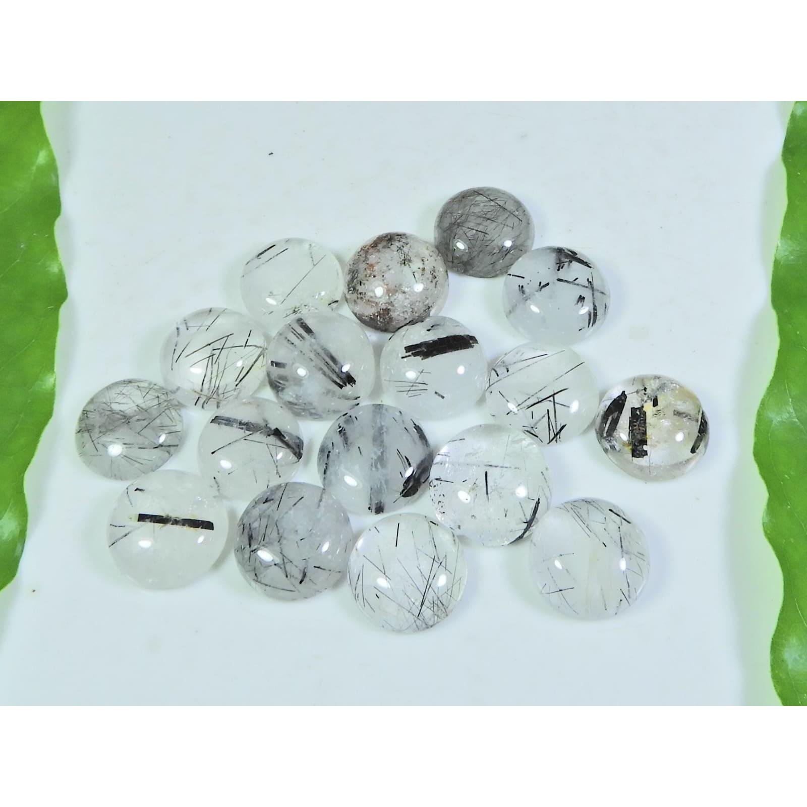 12 ММ Натуральный Черный Рутил Круглый Кабошон Свободный Драгоценный Камень Лот из 17 Штук A-258
12 ММ Натуральный Черный Рутил Круглый Кабошон Свободный Драгоценный Камень Лот из 17 Штук A-258