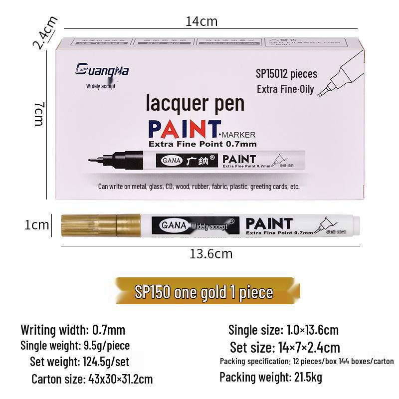 Водостойкая краска-маркер с очень тонким игольчатым наконечником 0,7 мм для металла, дерева и DIY-проектов. золотой
Водостойкая краска-маркер с очень тонким игольчатым наконечником 0,7 мм для металла, дерева и DIY-проектов. золотой
