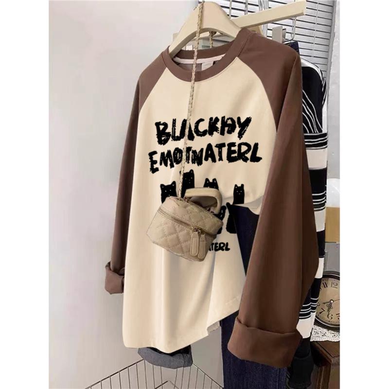 Women s Cotton Raglan Long Sleeve Cartoon T-Shirt - Mid-Length Autumn/Winter Base Layer with Color Block Design Extra Large
Women s Cotton Raglan Long Sleeve Cartoon T-Shirt - Mid-Length Autumn/Winter Base Layer with Color Block Design Extra Large