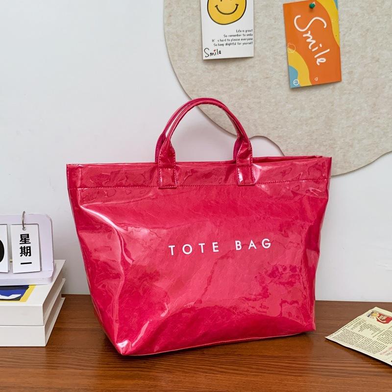 Kraft paper jelly waterproof bag, women s retro commuting large capacity DuPont paper tote bag
Kraft paper jelly waterproof bag, women s retro commuting large capacity DuPont paper tote bag